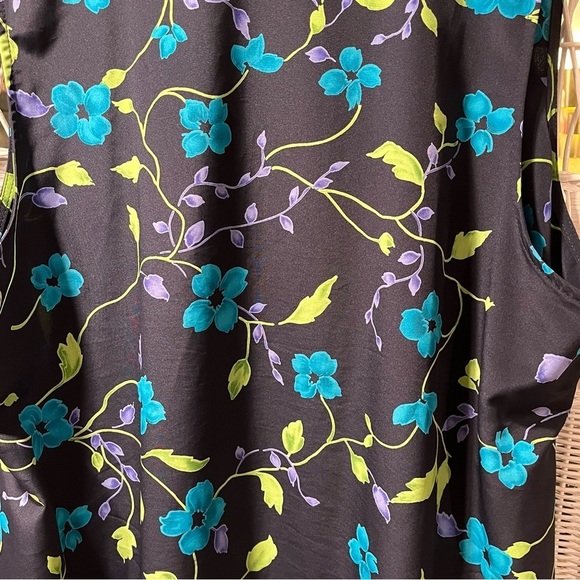 Vtg VERSAILLES New York Women's 2X Floral MIDI‎ Sleeveless DUSTER Vest Cardigan - Picture 11 of 14